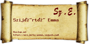 Szijártó Emma névjegykártya